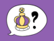 Illustration of a crown next to a question mark in a speech bubble.