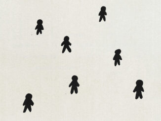 Image of TM album cover, it is a minimalist illustration of stick figure people