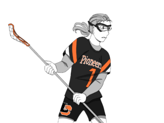 Illustration of a lacross player